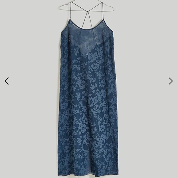 Madewell Other - Floral Halter Cover-Up Navy Blue Midi Dress NWT Size Small